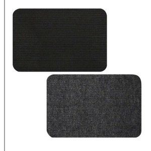 4 Small Door Mats Area Rugs Dark Grey Gray Black Reversible Floor Shoe Pet 24x16